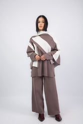Scarfed Set - Taupe Beige